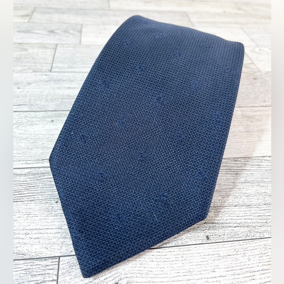 Louis Vuitton Navy Blue Monogram Tie - Picture 2 of 6